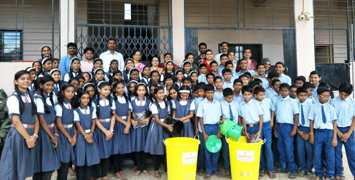 'Swachhta Abhiyan' conducted by SCWRM in Zilla Parishad Secondary School, Nande, Pune.